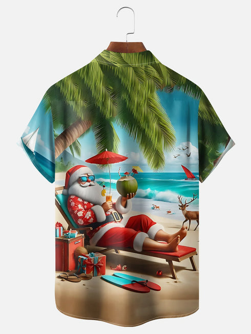 Men's Christmas Funny Graphic Short Sleeve Hawaiian Shirt